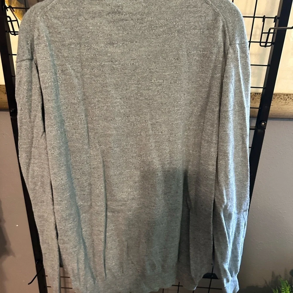 J. Crew Light Heather blue V-Neck Sweater Classic cotton
